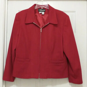 Sag Harbor Red 100% Wool Jacket Size 16P